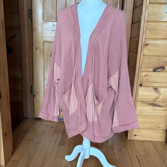 time after time Jackets & Blazers - Gauzy cotton beachy Laggenlook oversized jacket